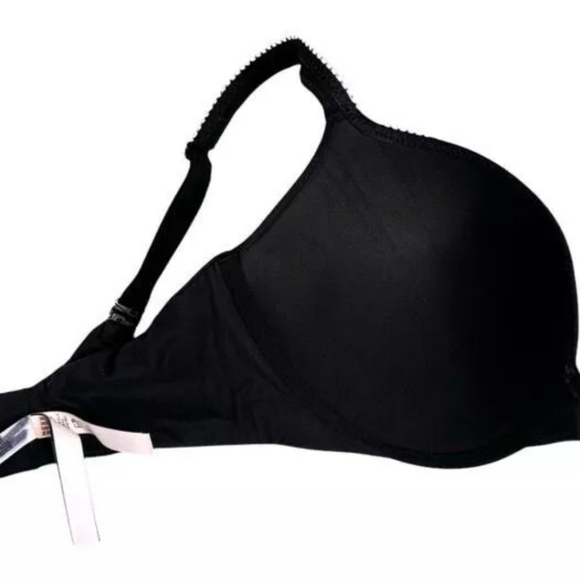 Black Full-Coverage Bra with Smooth Seamless Cups - Picture 4 of 8
